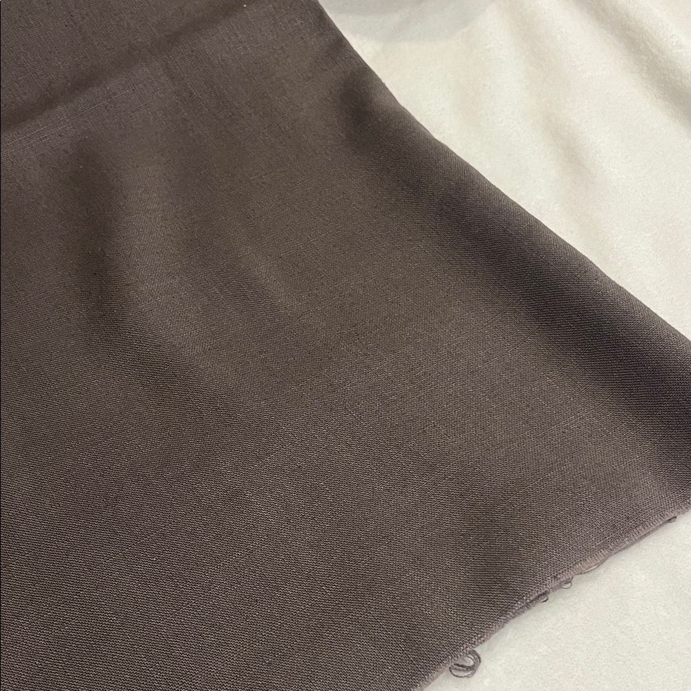 Vintage Chocolate Brown Linen Fabric 2.5 yards
